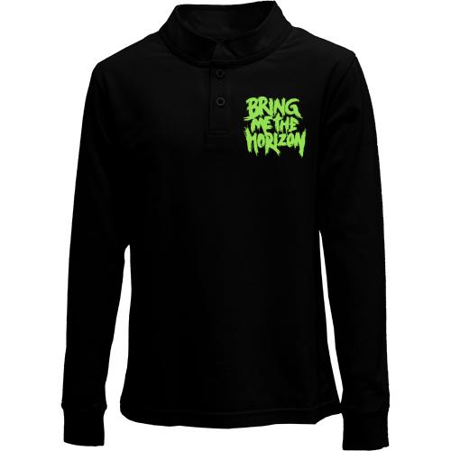 Детский лонгслив поло Bring me the horizon green
