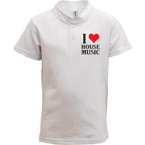 Детская футболка поло I love house music