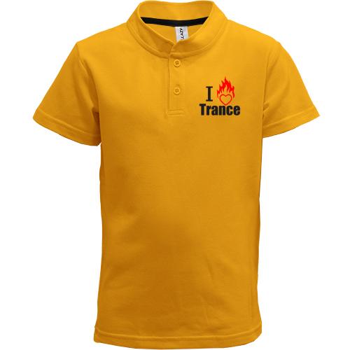 Дитяча футболка поло I love Trance (3)