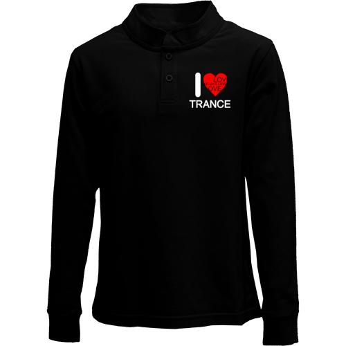 Дитячий лонгслів поло I Love Trance