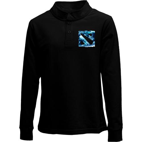 Дитячий лонгслів поло Dota 2 Blue logo