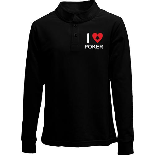 Дитячий лонгслів поло I love Poker