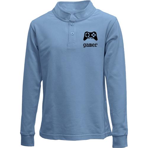 Дитячий лонгслів поло Gamer з джойстиком