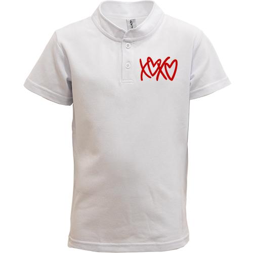 Дитяча футболка поло XO-XO із серцями
