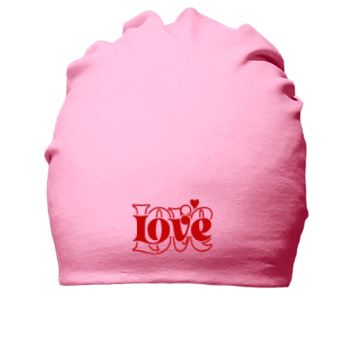 Бавовняна шапка з написом Love Love міні