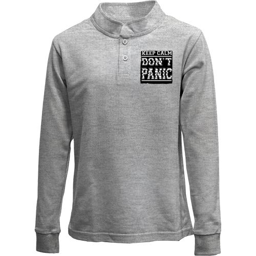 Детский лонгслив поло Keep Calm Don't Panic