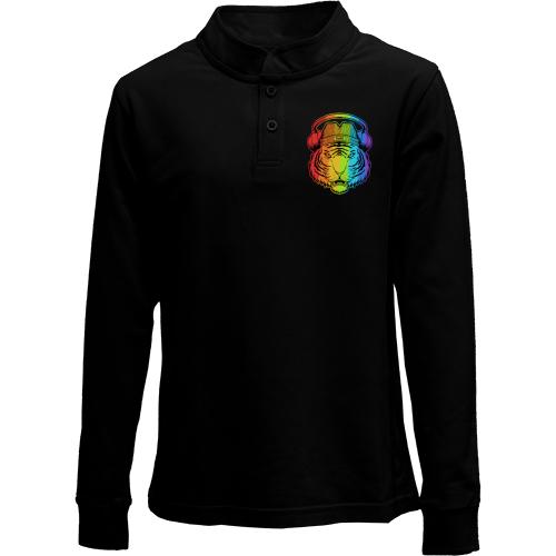 Дитячий лонгслів поло Rainbow Tiger