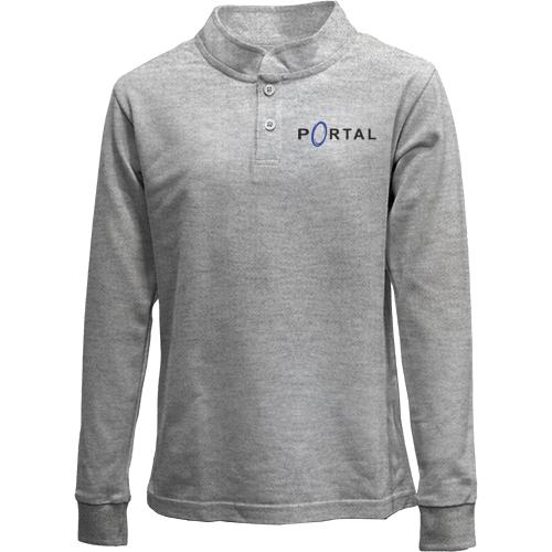 Дитячий лонгслів поло з логотипом гри Portal