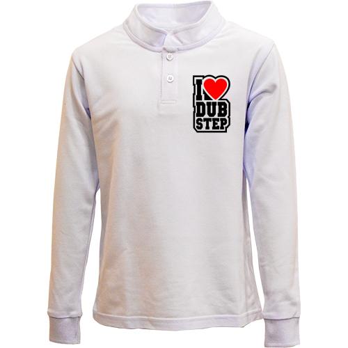 Дитячий лонгслів поло I love dub step