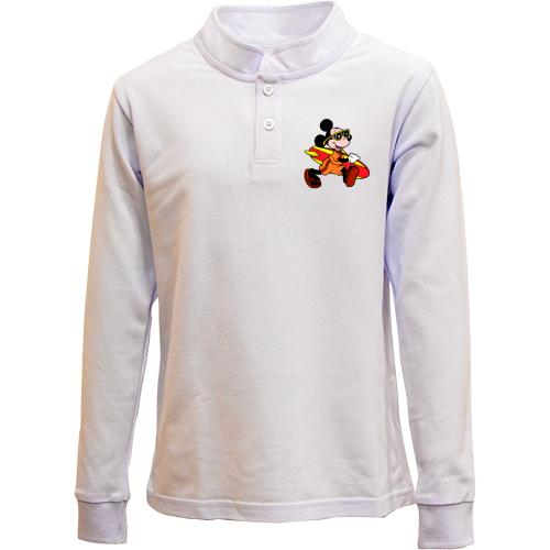 Детский лонгслив поло Mickey board
