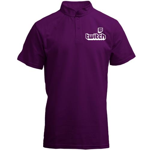 Футболка с воротником стойкой с логотипом twitch