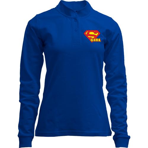 Лонгслів поло зі стійкою Supergirl