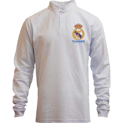 Лонгслив поло со стойкой Real Madrid