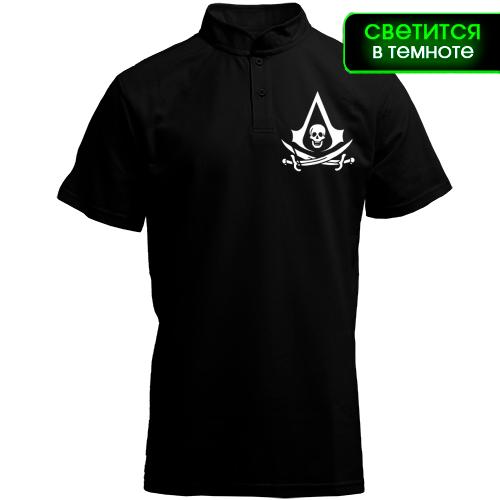 Футболка с воротником стойкой с лого Assassin’s Creed 4