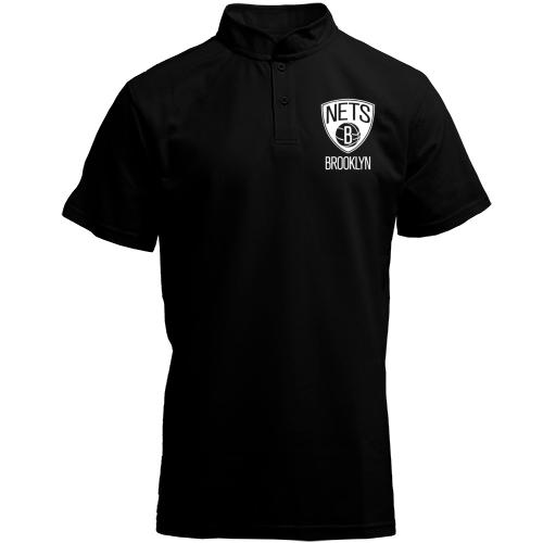 Футболка с воротником стойкой Brooklyn Nets
