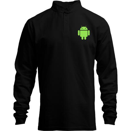 Лонгслів поло зі стійкою Android