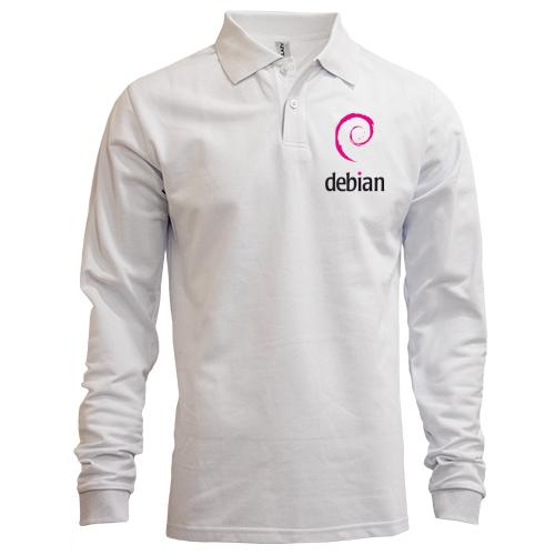 Лонгслив поло Debian
