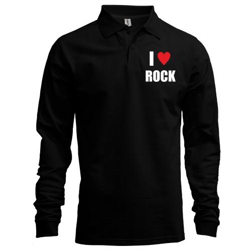 Лонгслив поло  I love Rock