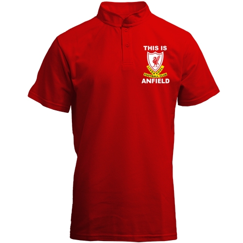 Футболка с воротником стойкой This Is Anfield