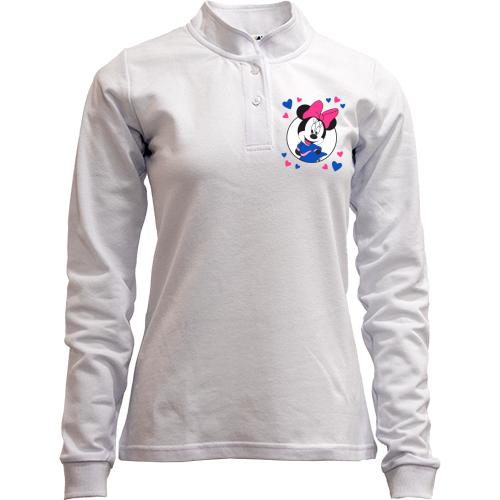 Лонгслив поло со стойкой Mini Mouse