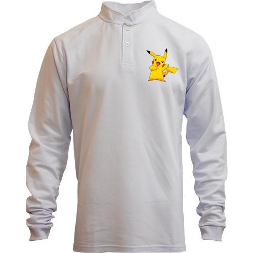 Лонгслив поло со стойкой Pikachu
