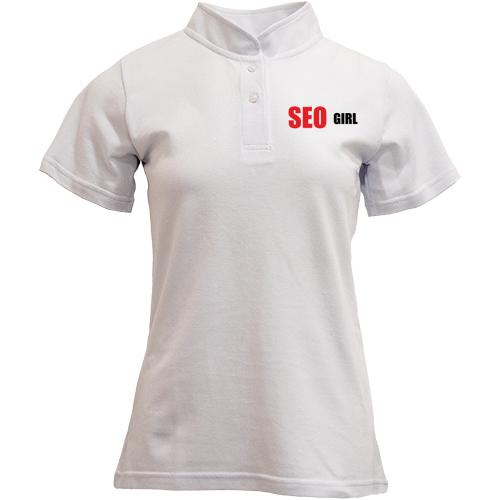 Футболка с воротником стойкой SEO girl