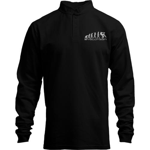 Лонгслів поло зі стійкою вело еволюція