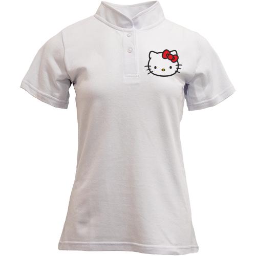 Футболка с воротником стойкой Hello Kitty!