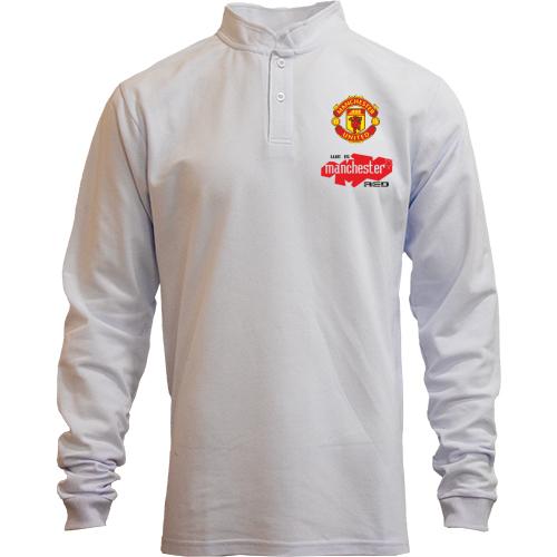 Лонгслів поло зі стійкою ManchesterUntd Logo