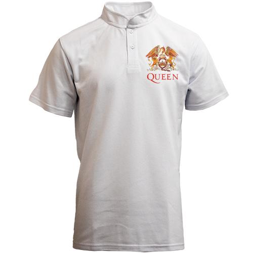 Футболка с воротником стойкой Queen color logo