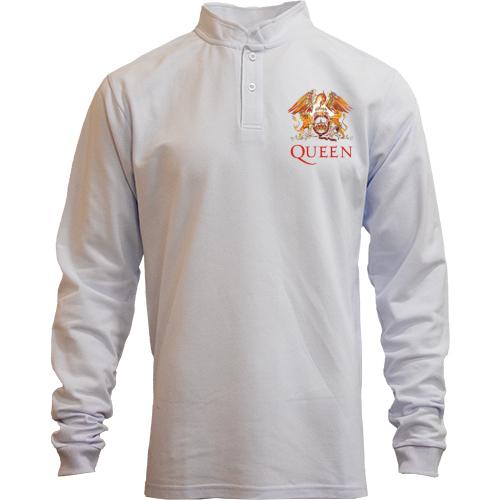 Лонгслів поло зі стійкою Queen color logo