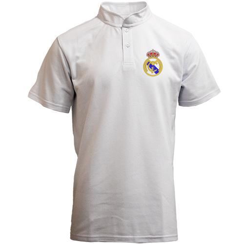 Футболка с воротником стойкой Real Madrid