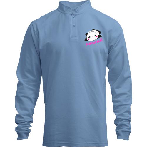Лонгслів поло зі стійкою Kawaii Panda