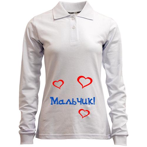 Лонгслив поло Мальчик