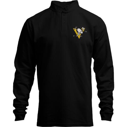 Лонгслів поло зі стійкою Pittsburgh Penguins