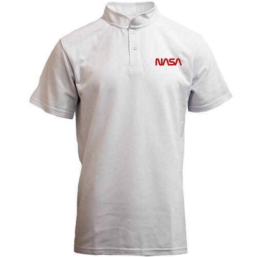 Футболка с воротником стойкой NASA Worm logo mini