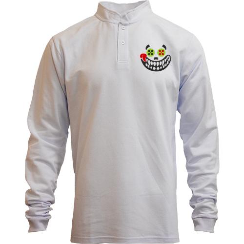 Лонгслив поло со стойкой с чудаковатой мордочкой