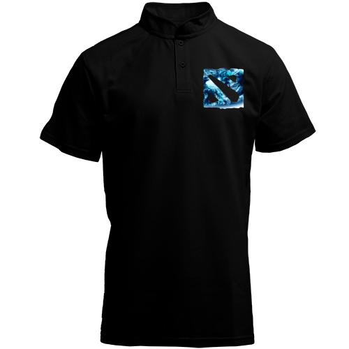 Футболка с воротником стойкой Dota 2 Blue logo