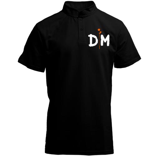 Футболка с воротником стойкой Depeche Mode orange rose