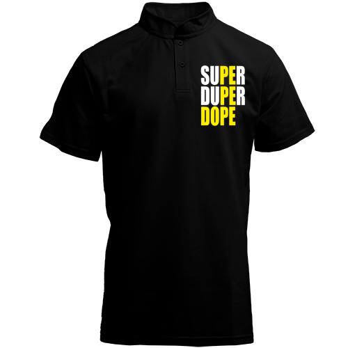 Футболка з коміром стійкою Super Dope