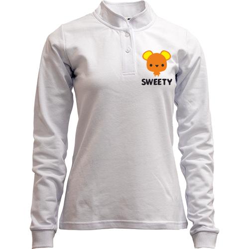 Лонгслів поло зі стійкою SWEETY