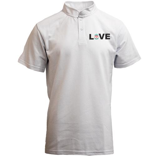 Футболка с воротником стойкой LOVE Liverpool