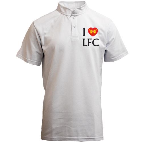Футболка с воротником стойкой I love LFC 4