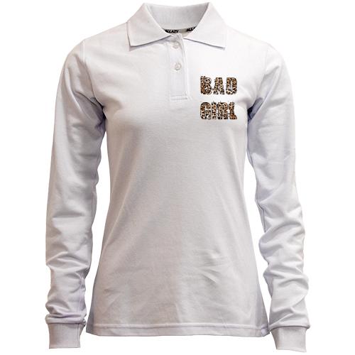 Лонгслив поло с леопардовым принтом Bad Girl