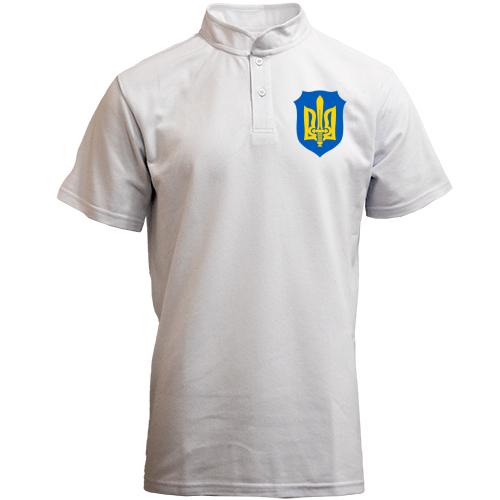 Футболка с воротником стойкой 