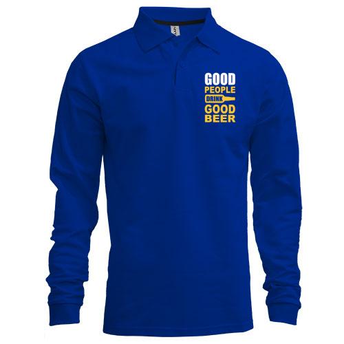 Лонгслив поло Good People Drink Good Beer