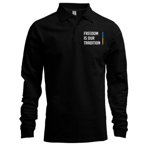 Лонгслив поло Freedom is our tradition