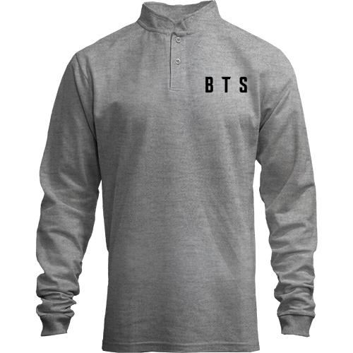 Лонгслів поло зі стійкою BTS (напис)