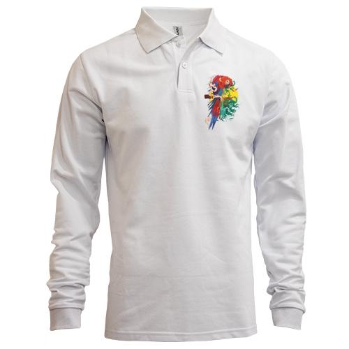 Лонгслив поло Parrot bright art