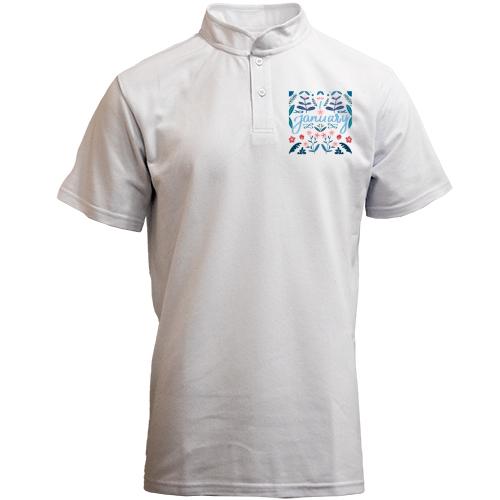 Футболка з коміром стійкою January Січень